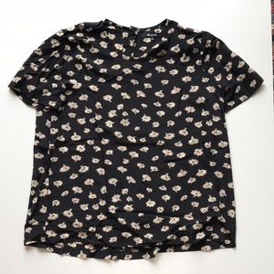 Madewell Seattle floral silk top